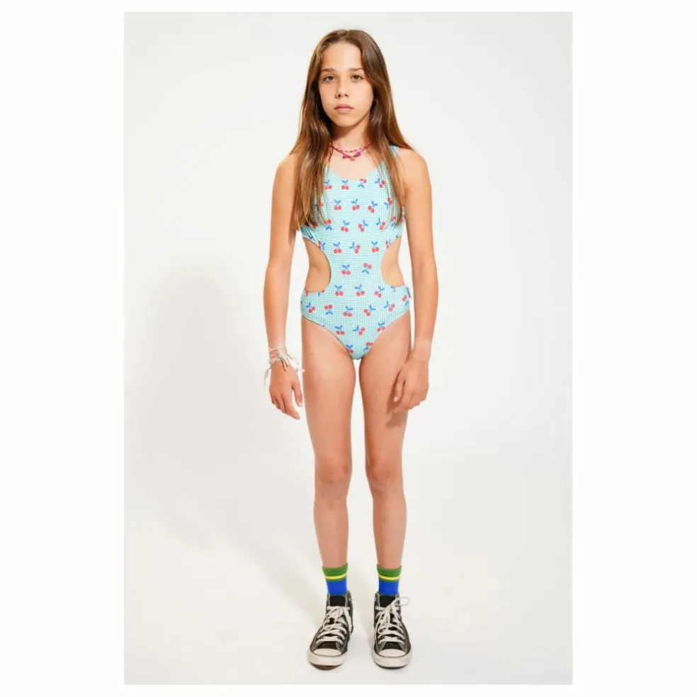 Maillot de Bain Cherry Fibres Recyclées | Turquoise