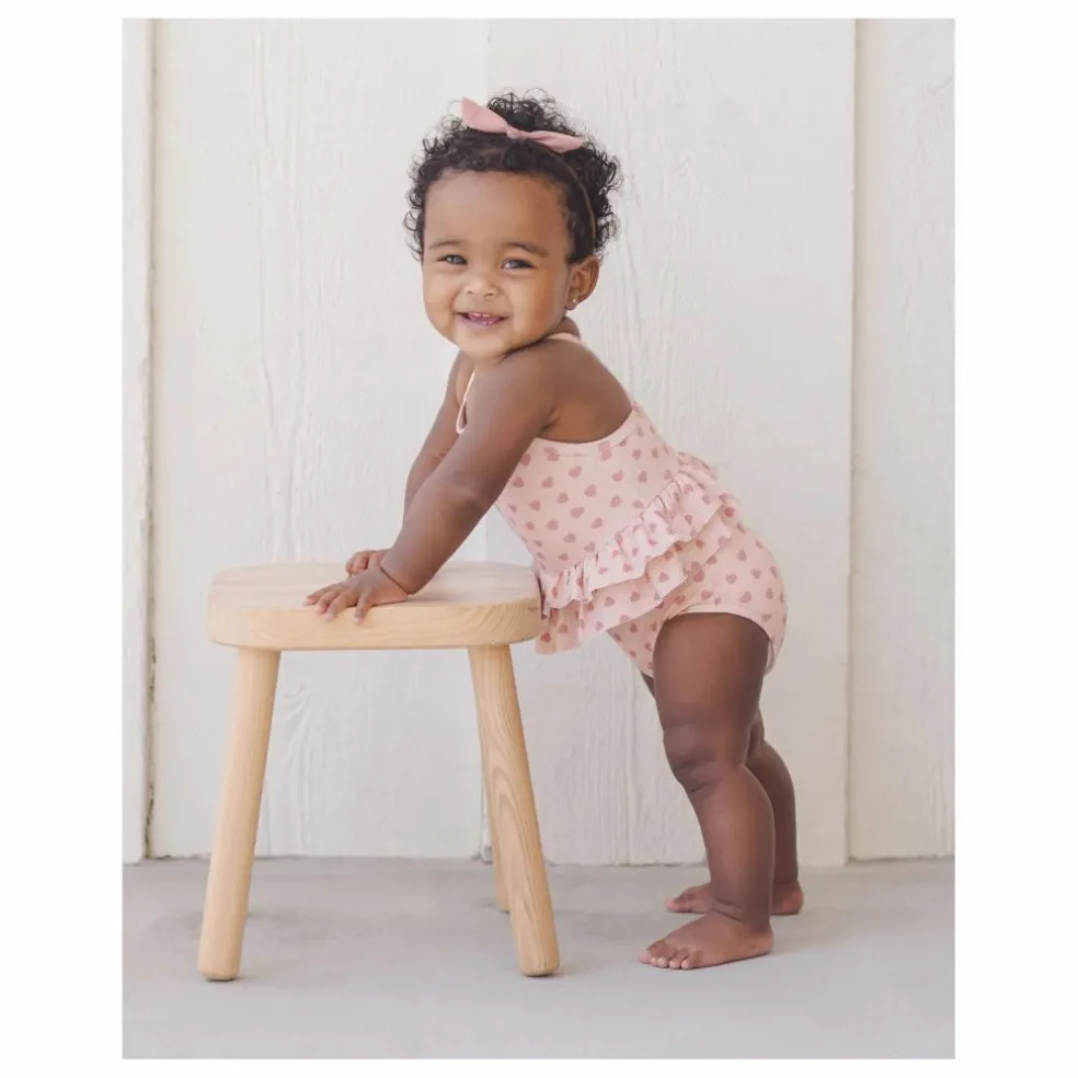 Maillot de Bain Cœurs Volants | Rose