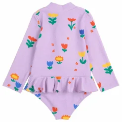 Maillot de Bain Fleurs Fibres Recyclées | Lilas