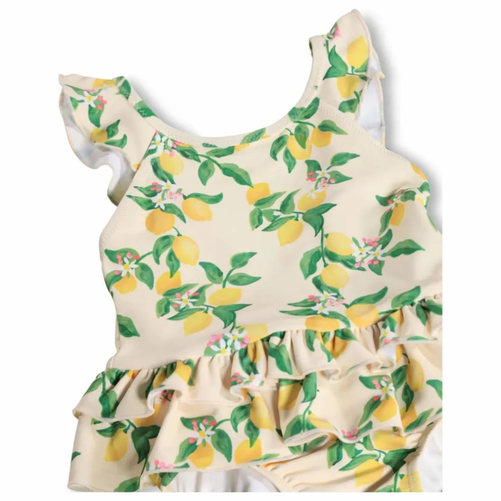 Maillot de Bain Nalani Citrons Fibres Recyclées | Jaune pâle