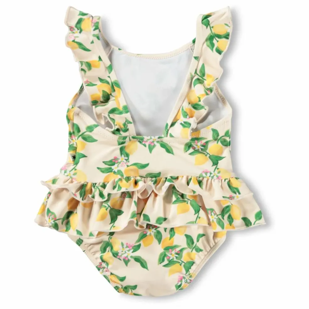 Maillot de Bain Nalani Citrons Fibres Recyclées | Jaune pâle