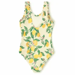 Maillot de Bain Noelle Citrons Fibres Recyclées | Jaune pâle