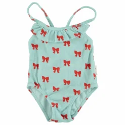 Maillot de Bain Nœud Eponge Bio | Bleu ciel