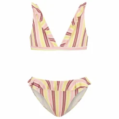 Maillot de Bain Nœud Rayé | Jaune pâle
