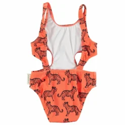 Maillot de Bain Tiger Fibres Recyclées | Orange