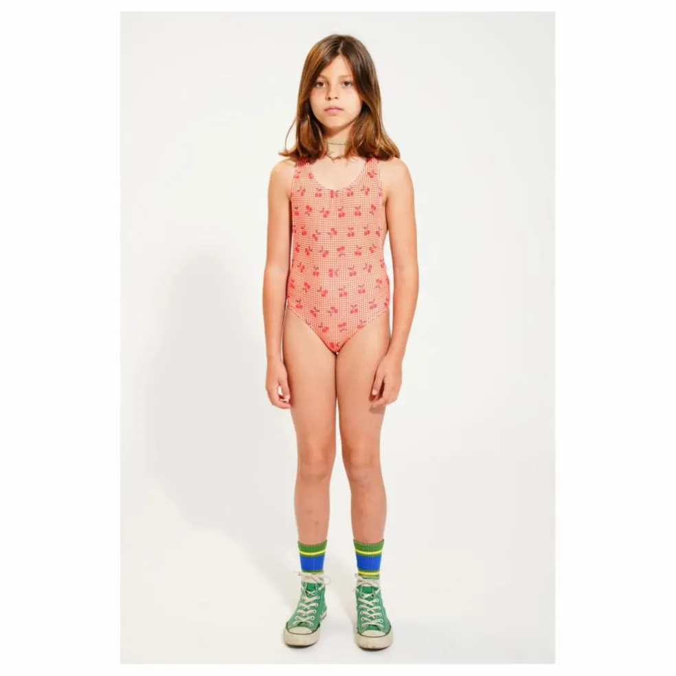 Maillot de Bain Vichy Fibres Recyclées | Orange