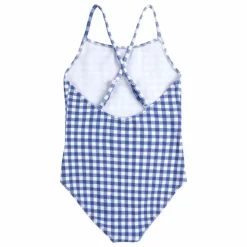 Maillot de Bain Vichy Fibres Recyclées | Bleu marine