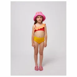 Maillot de Bain Volant Fibres Recyclées | Jaune