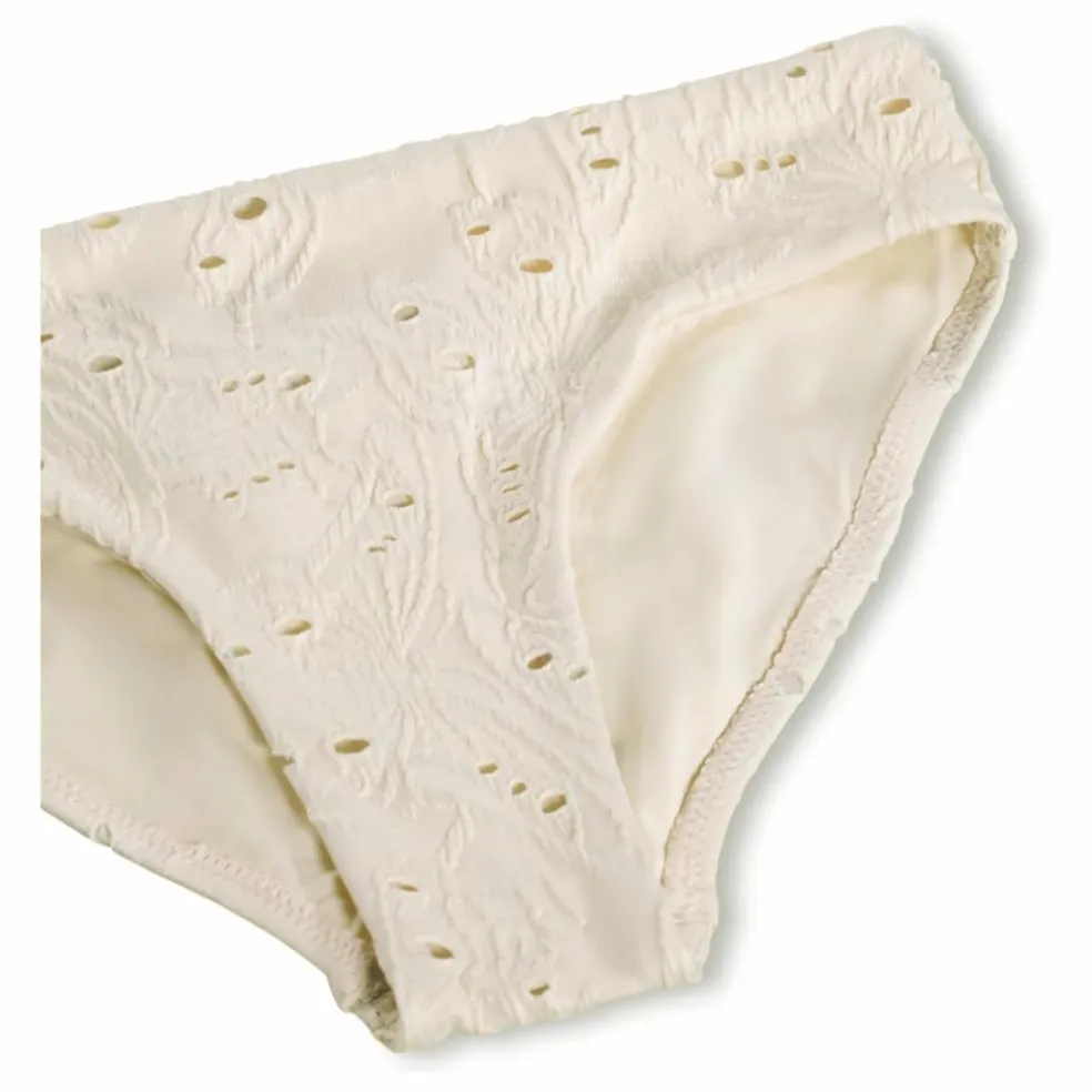Maillot de Bain Volants Asymétrique Niky Fibres Recyclées | Ecru