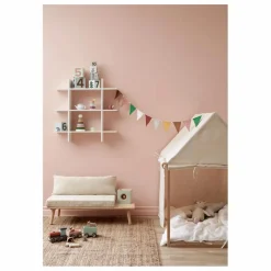 Maison en toile de coton et bois | Blanc cassé