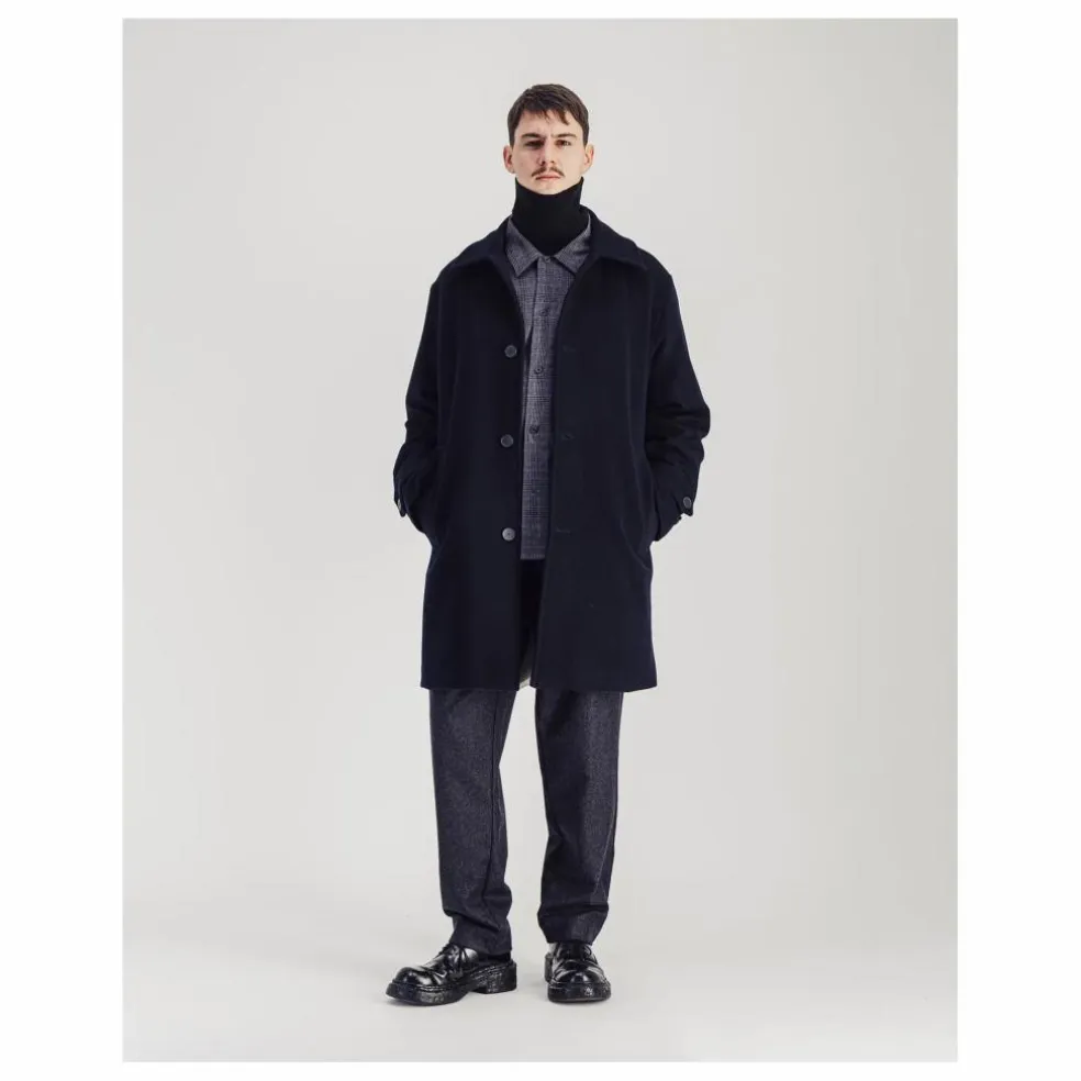 Manteau Caufield Laine Mérinos | Bleu marine