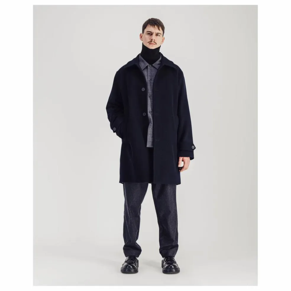 Manteau Caufield Laine Mérinos | Bleu marine