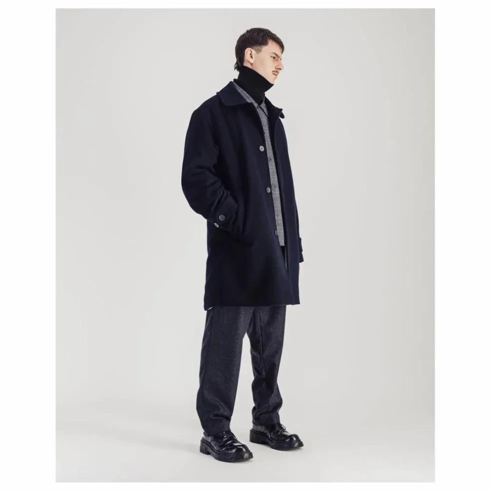 Manteau Caufield Laine Mérinos | Bleu marine