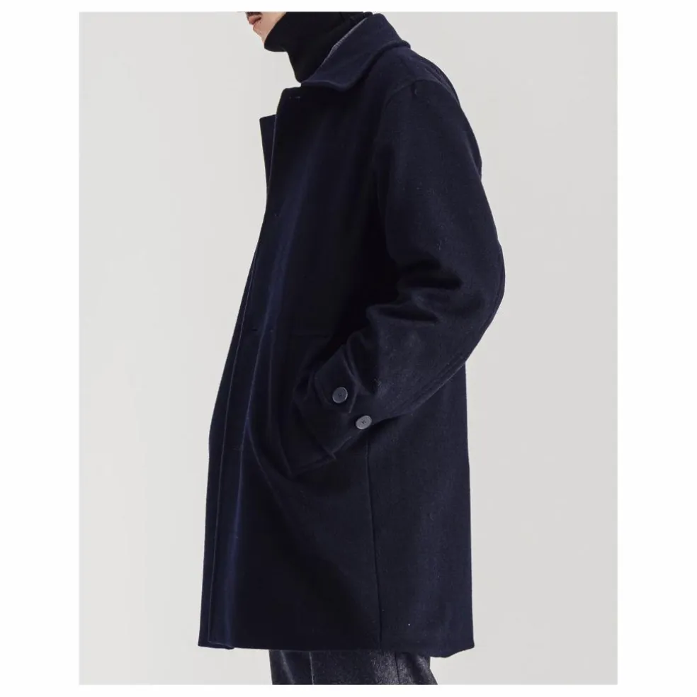 Manteau Caufield Laine Mérinos | Bleu marine