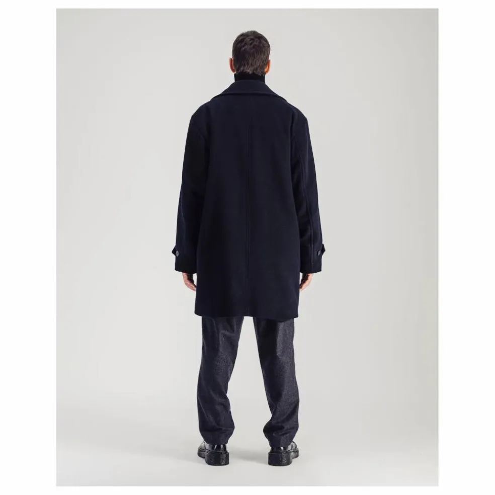 Manteau Caufield Laine Mérinos | Bleu marine