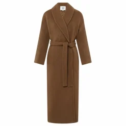 Manteau Ceinturé Laine Vierge | Taupe