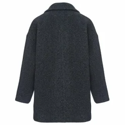 Manteau Court en Laine Recyclée | Gris chiné