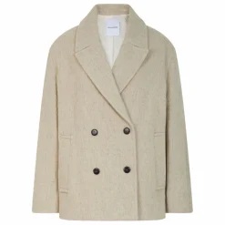 Manteau Court Laine | Ecru