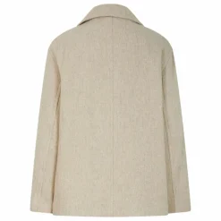 Manteau Court Laine | Ecru