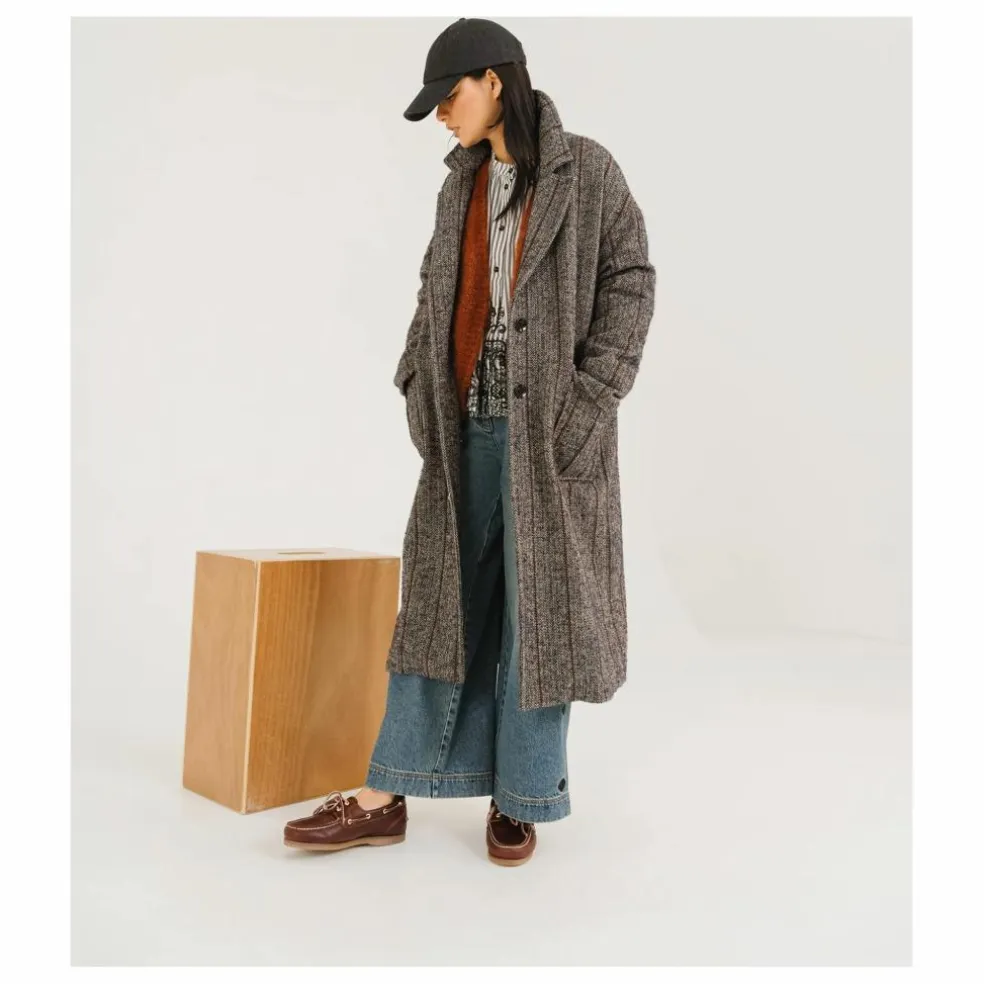Manteau Doria Seasons Alpaga | Gris bleuté