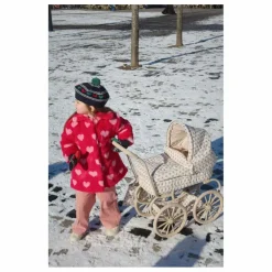 Manteau Façon Fourrure Fuzzie Fibres Recyclées | Rouge