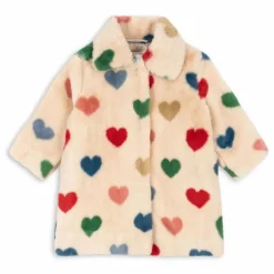 Manteau Façon Fourrure Fuzzie Fibres Recyclées | Beige