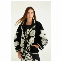 Manteau Floral Arabesque | Noir