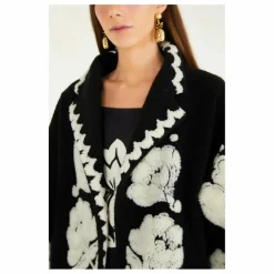 Manteau Floral Arabesque | Noir