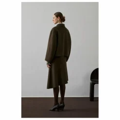 Manteau Gyoda Laine | Brun kaki