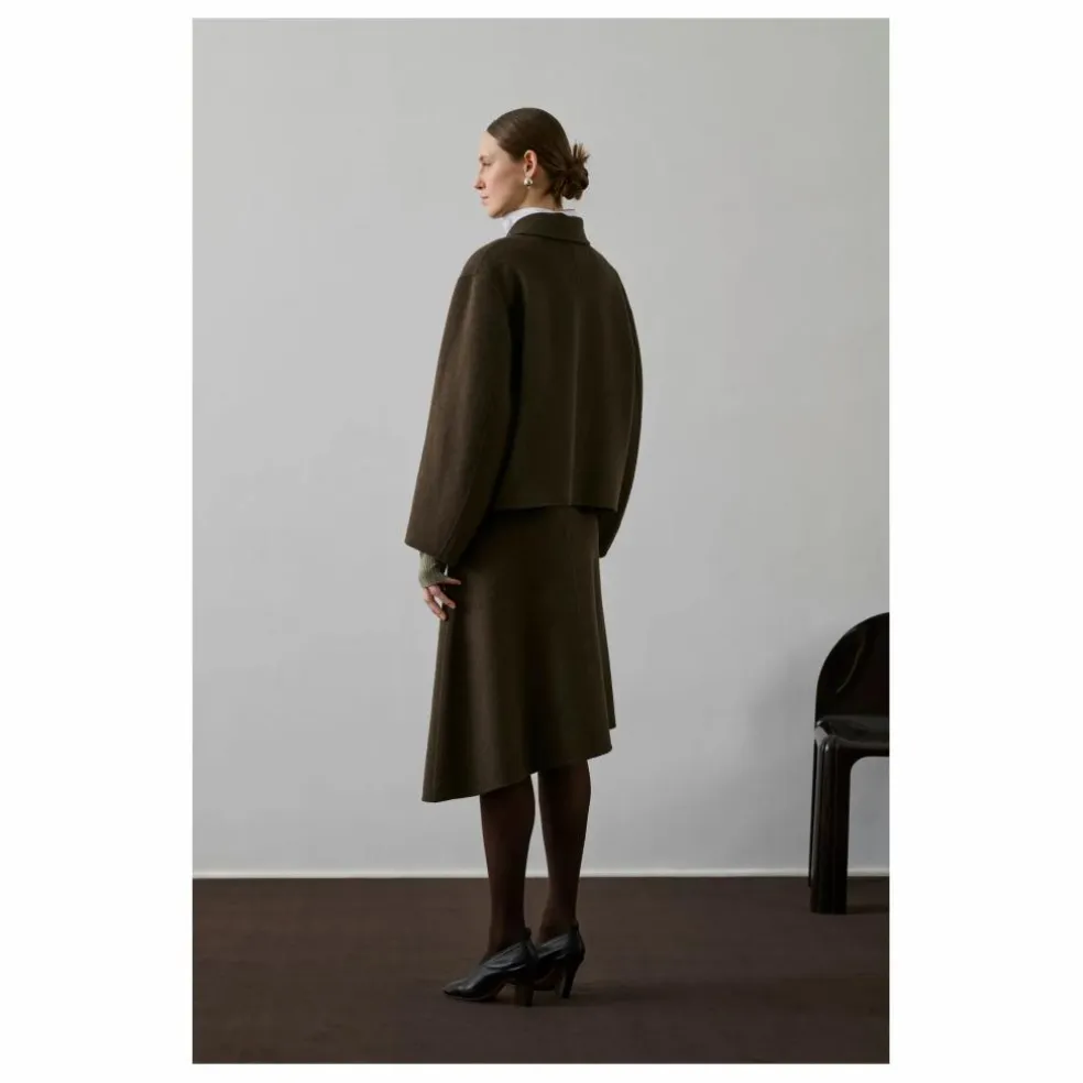 Manteau Gyoda Laine | Brun kaki
