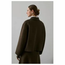 Manteau Gyoda Laine | Brun kaki