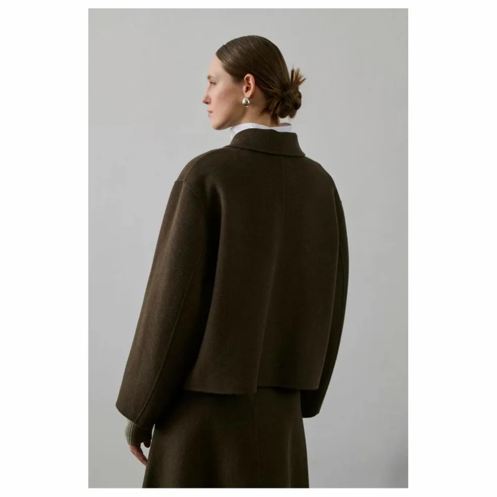 Manteau Gyoda Laine | Brun kaki