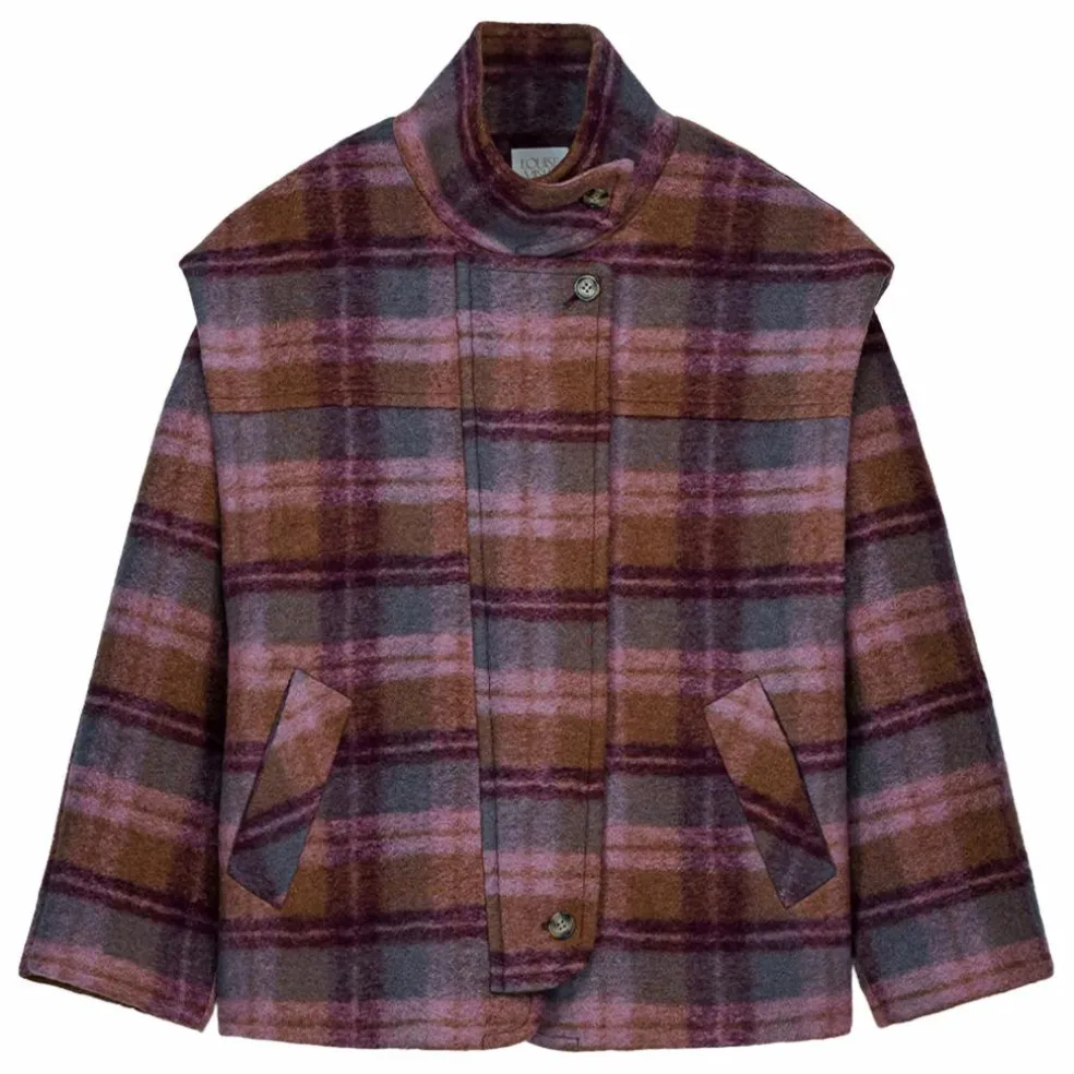 Manteau Kristina Carreaux Laine - Collection Femme | Rose