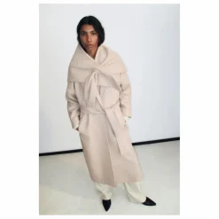 Manteau Kristine Laine Recyclée | Sable