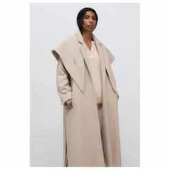 Manteau Kristine Laine Recyclée | Sable