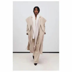 Manteau Kristine Laine Recyclée | Sable