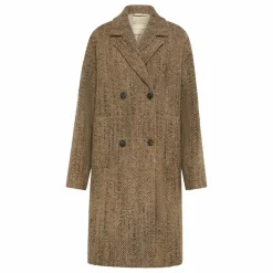 Manteau Lancaster Herringbone Laine Vierge | Beige