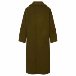 Manteau Long en Laine Recyclée | Vert kaki