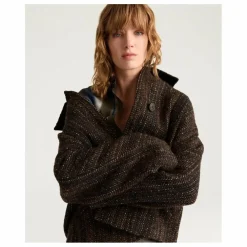 Manteau Lord Herringbone Laine Vierge | Noir