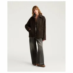 Manteau Lord Herringbone Laine Vierge | Noir