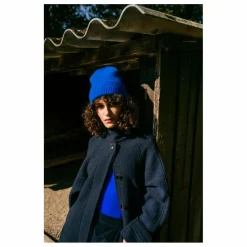 Manteau Mayri Laine Vierge | Bleu marine
