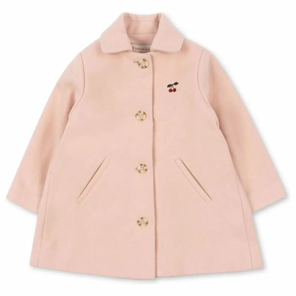Manteau Novella Laine | Rose pêche