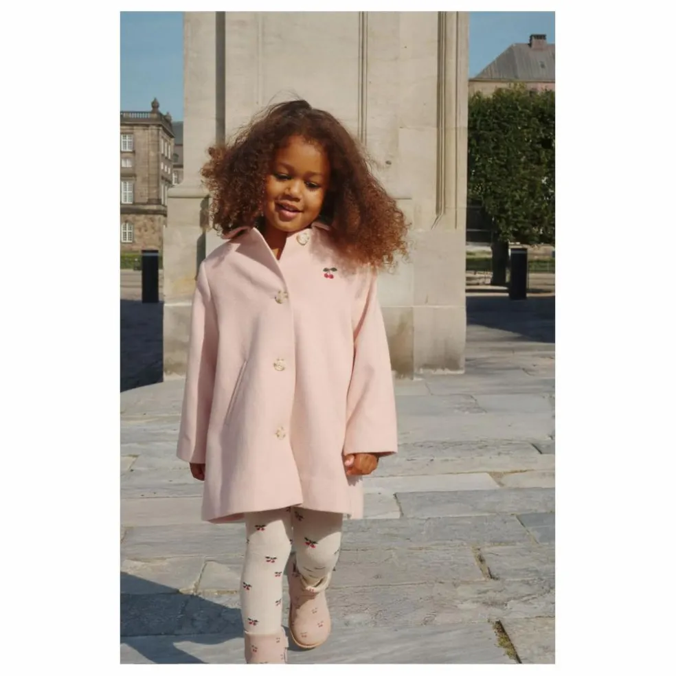 Manteau Novella Laine | Rose pêche