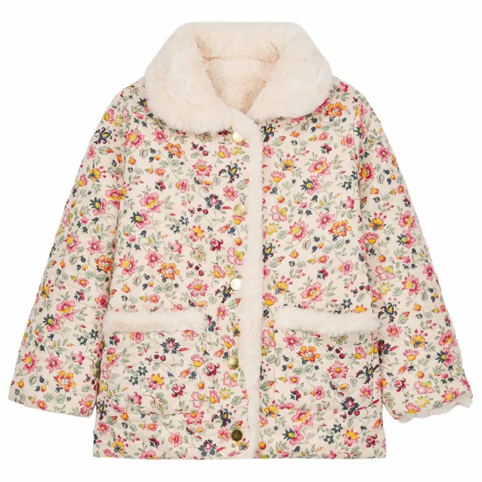 Manteau Réversible Façon Fourrure Dalila Coton Bio | Crème