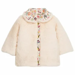 Manteau Réversible Façon Fourrure Dalila Coton Bio | Crème