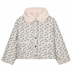 Manteau Réversible Façon Fourrure Jasmina Coton Bio | Crème