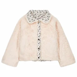 Manteau Réversible Façon Fourrure Jasmina Coton Bio | Crème