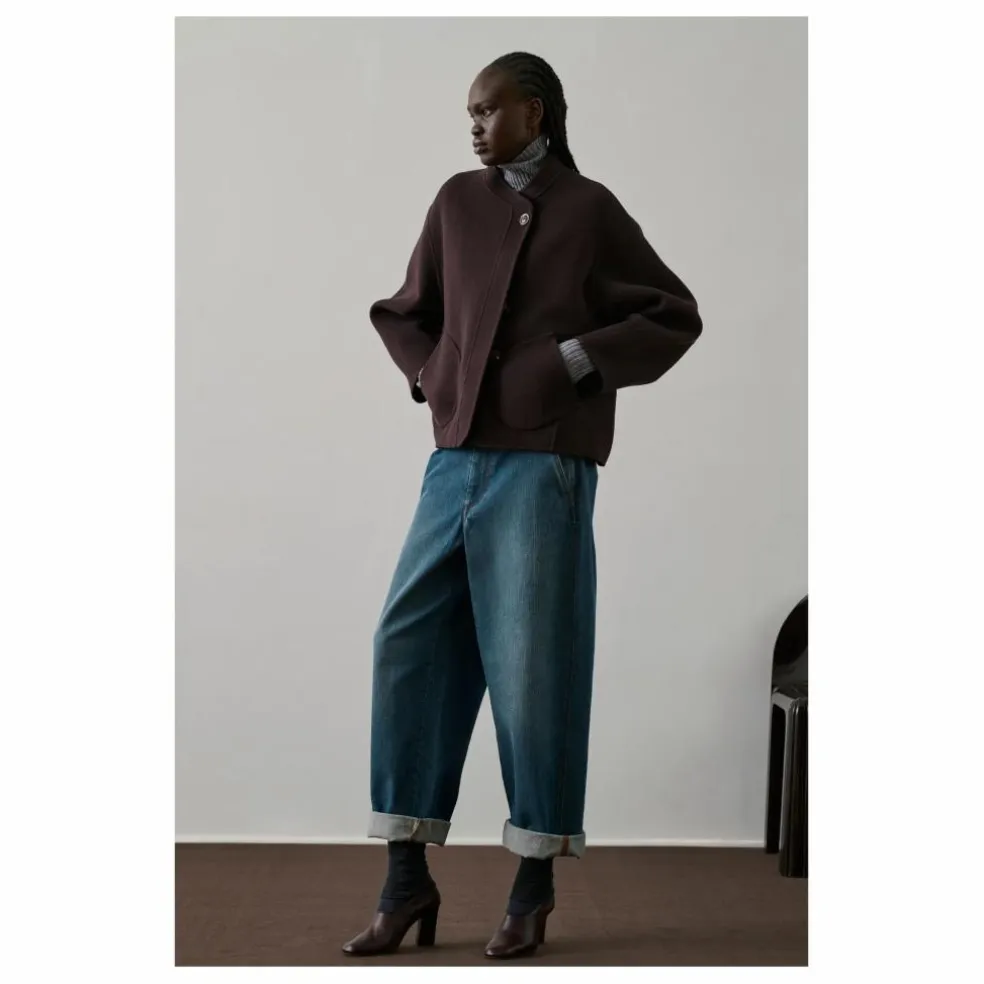 Manteau Windsor Laine | Aubergine