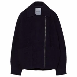 Manteau Zippé Laine | Bleu marine