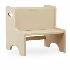 Marche-pied en bois | Beige
